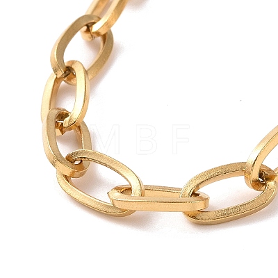 Vacuum Plating 304 Stainless Steel Cable Chain Bracelet for Men Women BJEW-E031-05A-G-1