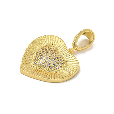 Brass Micro Pave Cubic Zirconia Pendants KK-N254-131G-1