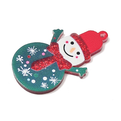 Christmas Acrylic Pendants OACR-I028-02G-1
