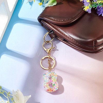 Number 8 Transparent Resin Keychains KEYC-TADJ0001-10H-1