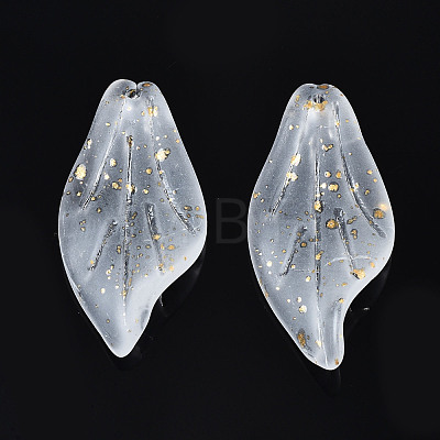 Frosted Transparent Spray Painted Glass Pendants GGLA-S054-016G-01-1