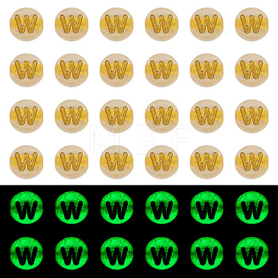 50G Luminous Transparent Acrylic Beads OACR-TAD0001-01W-1