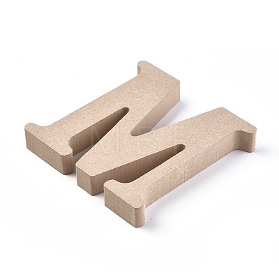 Letter Unfinished Wood Slices DIY-WH0162-62M-1