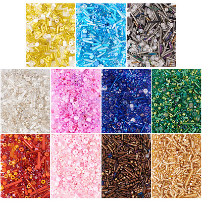 220g 11 colors Glass Seed Beads SEED-TA0001-14-1