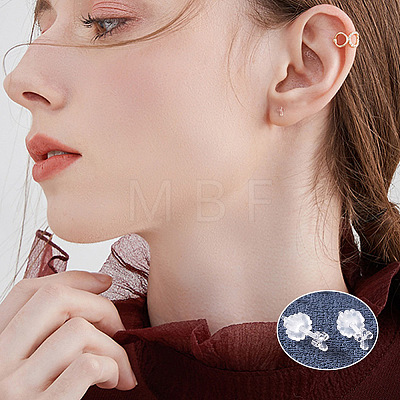 Boutigem 60 Sets 6 Style Crown & Cross & Swan & Vortex Transparent Resin Stud Earrings for Women EJEW-BG0001-02-1