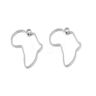 Non-Tarnish Africa Map 201 Stainless Steel Connector Charms STAS-T063-168P-1