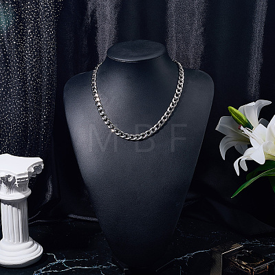 1Pc 304 Stainless Steel Cuban Link Chain Necklaces for Men Women NJEW-SP0001-23A-1