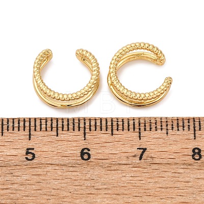 Two-layer C-Shaped Brass Cuff Earrings EJEW-G445-01G-1
