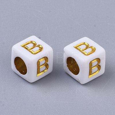 Plating Acrylic Beads SACR-S297-09B-1