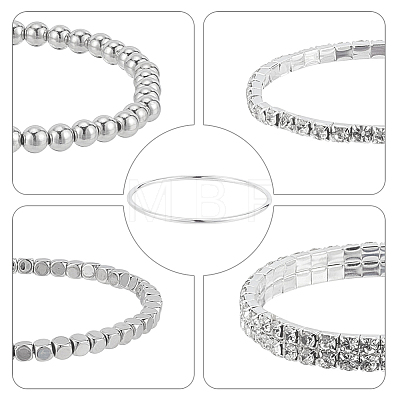 8Pcs 8 Styles Crystal Rhinestone Tennis Bracelet BJEW-AN0001-52-1