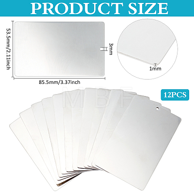 Rectangle 304 Stainless Steel Sheets STAS-WH0044-61B-1