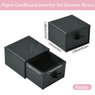 Paper Cardboard Jewelry Set Drawer Boxes CON-WH20008-11A-1