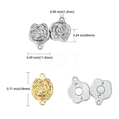 10 Sets 2 Colors Aolly Magnetic Clasps PALLOY-CJ0002-47-1