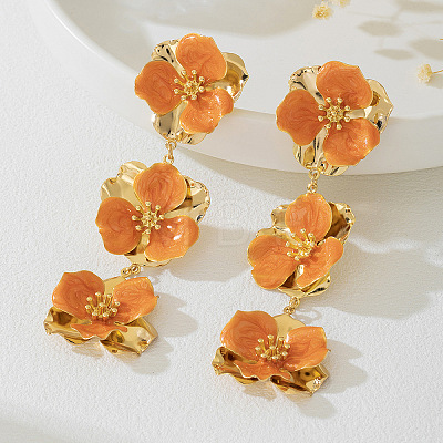 Alloy & Enamel Dangle Stud Earrings FS-WGD7C05-01-1