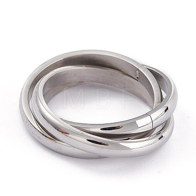 Unisex 304 Stainless Steel Finger Rings RJEW-K233-06A-P-1