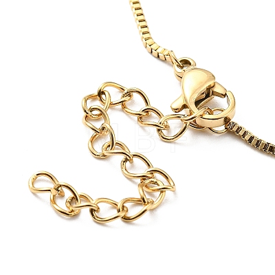 304 Stainless Steel Box Chain Necklace for Women NJEW-A008-02G-1