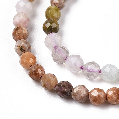 Natural Mixed Gemstone Beads Strands G-D080-A01-03-04-1