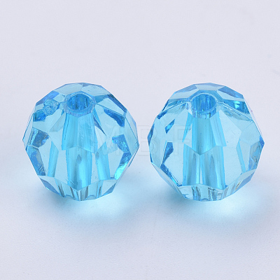 Transparent Acrylic Beads X-TACR-Q257-6mm-V40-1