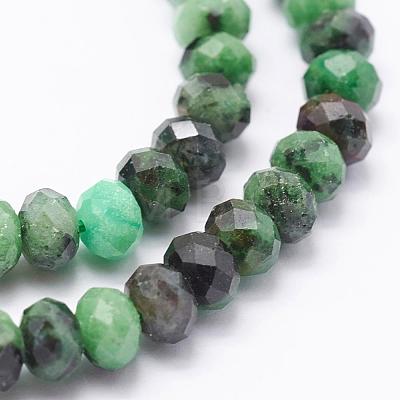 Natural Ruby in Zoisite Beads Strands G-G725-03-4x6mm-1