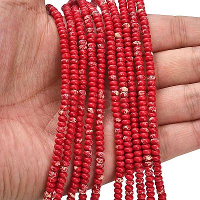 Synthetic Imperial Jasper Beads Strands G-L635-A09-4x2mm-01-1