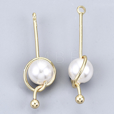 ABS Plastic Imitation Pearl Pendants KK-N233-075-NF-1