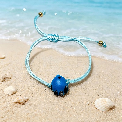 Handmade Porcelain Bead Braided Bead Bracelets WGDE3B3-03-1