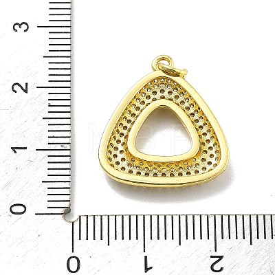 Rack Plating Brass Micro Pave Cubic Zirconia Pendants KK-D359-35G-1