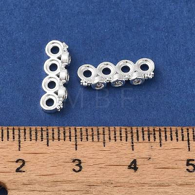 Rack Plating Brass Pave Clear Cubic Zirconia Spacer Bars KK-B088-11C-S-1