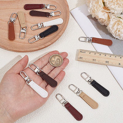 12Pcs PU Leather Zipper Pull Tabs FIND-CY0002-33A-1