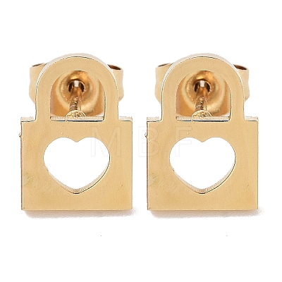 PVD Vacuum Plating 304 Stainless Steel Stud Earrings for Women EJEW-A048-40D-G-1