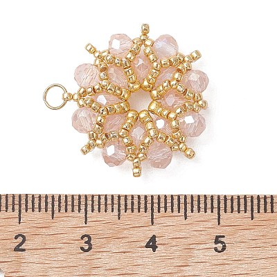 AB Color Plated Glass Pendants PALLOY-MZ01314-03-1