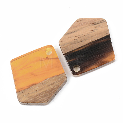 Resin & Walnut Wood Pendants RESI-S389-033A-A01-1