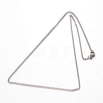 304 Stainless Steel Cable Chain Necklaces NJEW-M124-02P-1