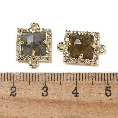 Natural Labradorite Faceted Square Links G-I375-03G-07-1
