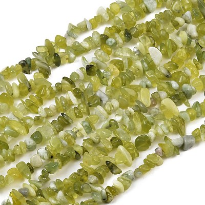 Natural Jade Chip Beads Strands X-G-B160-B02-1