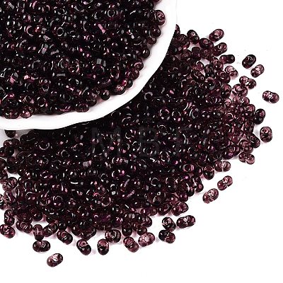 Picasso Spray Painted Glass Seed Beads SEED-T006-04-22-1