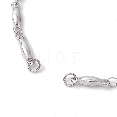 304 Stainless Steel Bar Link Chain Bracelet Making AJEW-JB01245-02-1