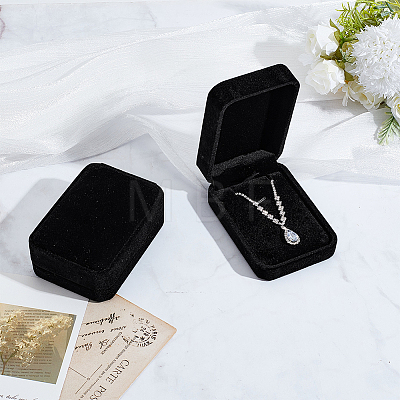 30Pcs Rectangle Velvet Big Pendant Display Boxes CON-GO0001-22-1