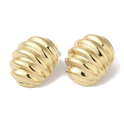 Chunky Oval 304 Stainless Steel Stud Earrings for Women EJEW-I303-08G-1