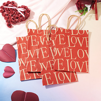 10Pcs Valentine's Day Paper Bags CARB-TADJ0001-01E-1