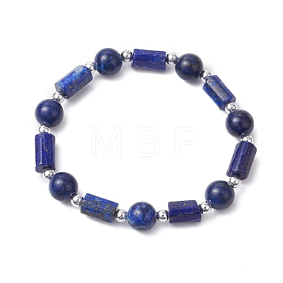 Natural Gemstone Round Beaded Stretch Bracelets for Women BJEW-JB11137-1