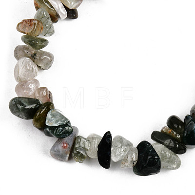 Unisex Chip Natural Indian Agate Beaded Stretch Bracelets BJEW-S143-38-1