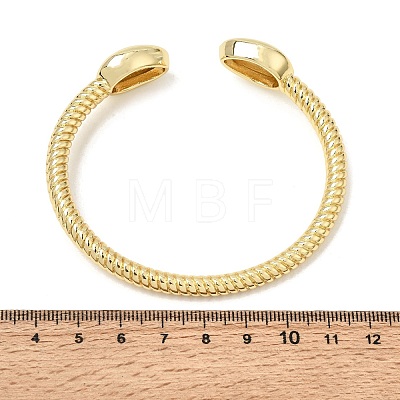 Ocean Brass Shell Shape Open Cuff Bangles for Women KK-CBAF3A5-09G-1