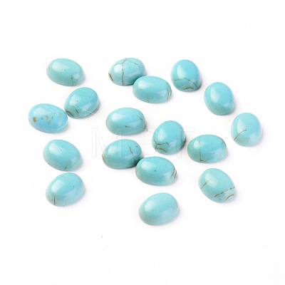 Synthetic Turquoise Cabochons TURQ-L031-036A-1