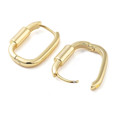 Brass Oval Hoop Earrings for Women EJEW-F347-02G-01-1