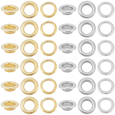 200Pcs 2 Colors Iron Grommet Eyelet Findings IFIN-GF0001-59D-1
