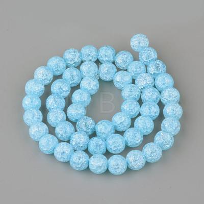 Synthetic Crackle Quartz Beads Strands GLAA-S134-6mm-13-1