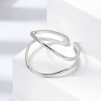 304 Stainless Steel Cuff Open Rings RJEW-P188-02F-P-1