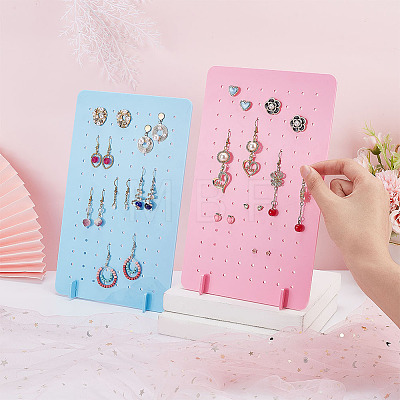   2 Sets 2 Colors Opaque Acrylic Earring Diaplay Stands EDIS-PH0001-25-1