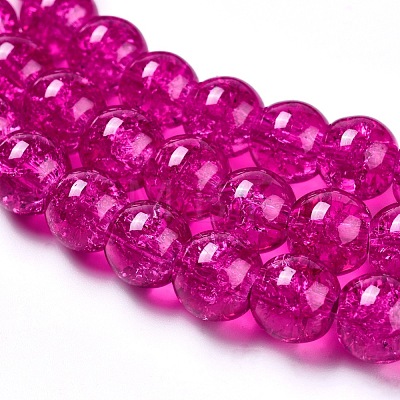 Crackle Glass Beads Strands CCG-Q001-8mm-A05-1